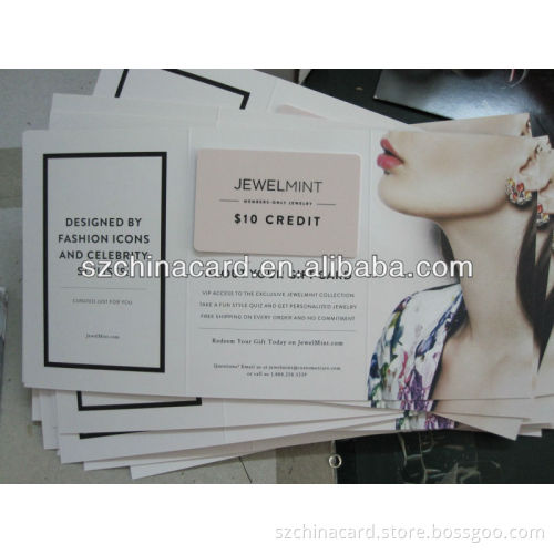 Paper Card Holder Booklet Printing for PVC Cards